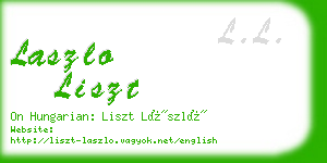 laszlo liszt business card